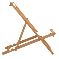 Vidaxl Deck Chair Teak 22.1X41.3X37.8 Cream