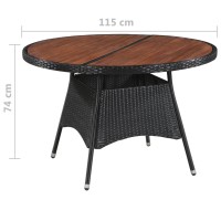 vidaXL Patio Table 45.3