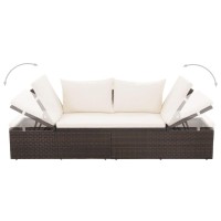 Vidaxl Patio Bed Brown 76.8X23.6 Poly Rattan