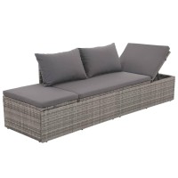 Vidaxl Patio Bed Gray 76.8X23.6 Poly Rattan