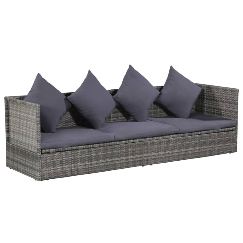 Vidaxl Patio Bed Gray 78.7X23.6 Poly Rattan