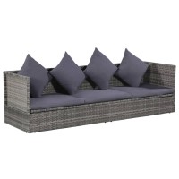 Vidaxl Patio Bed Gray 78.7X23.6 Poly Rattan