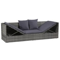 Vidaxl Patio Bed Gray 78.7X23.6 Poly Rattan