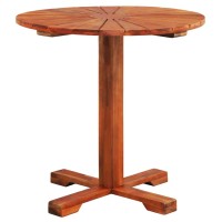 Vidaxl Bistro Table 27.6X27.6 Solid Acacia Wood