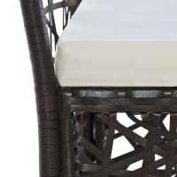 vidaXL 7 Piece Patio Dining Set Poly Rattan Brown