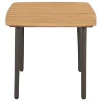 Vidaxl Patio Table 31.5X31.5X28.3 Solid Acacia Wood And Steel