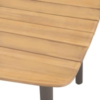Vidaxl Patio Table 31.5X31.5X28.3 Solid Acacia Wood And Steel