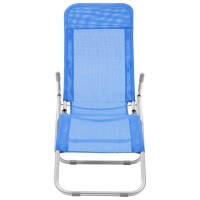 Vidaxl Folding Sun Loungers 2 Pcs Textilene Blue