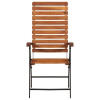 Vidaxl 2 Pcs Reclining Patio Chairs Solid Wood Acacia