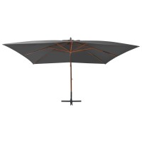 vidaXL Cantilever Umbrella with Wooden Pole 157.5