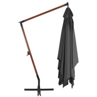 vidaXL Cantilever Umbrella with Wooden Pole 157.5