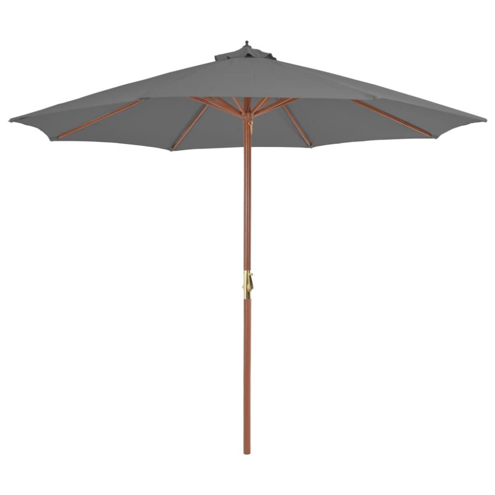 vidaXL Outdoor Parasol with Wooden Pole 118.1