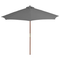 vidaXL Outdoor Parasol with Wooden Pole 118.1