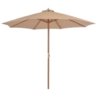 vidaXL Outdoor Parasol with Wooden Pole 118.1