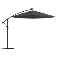 vidaXL Cantilever Umbrella with LED Lights and Steel Pole 118.1