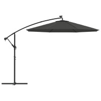 vidaXL Cantilever Umbrella with LED Lights and Steel Pole 118.1