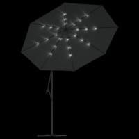 vidaXL Cantilever Umbrella with LED Lights and Steel Pole 118.1