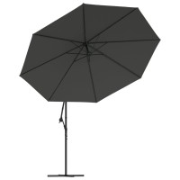 vidaXL Cantilever Umbrella with LED Lights and Metal Pole 137.8