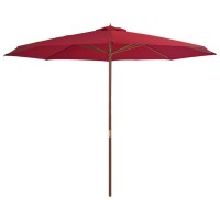 vidaXL Outdoor Parasol with Wooden Pole 137.8