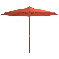 vidaXL Outdoor Parasol with Wooden Pole 137.8