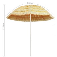 vidaXL Beach Umbrella Natural 94.5