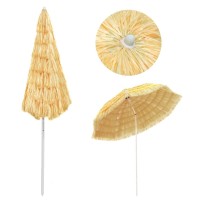 vidaXL Beach Umbrella Natural 118.1