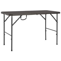 vidaXL Folding Patio Table Brown 47.2