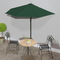 vidaXL Balcony Parasol with Aluminum Pole Green 106.3