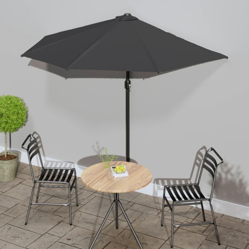 vidaXL Balcony Parasol with Aluminum Pole Anthracite 106.3