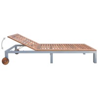 Vidaxl Sun Lounger Solid Acacia Wood