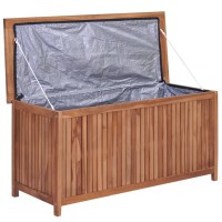 Vidaxl Patio Storage Box 47.2X19.7X22.8 Solid Teak Wood