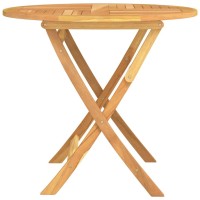 Vidaxl Folding Patio Table 33.5X30 Solid Teak Wood