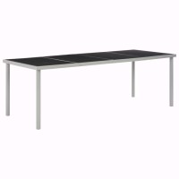 vidaXL Patio Table Black 86.6