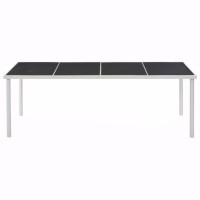 vidaXL Patio Table Black 86.6