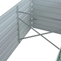 vidaXL Garden Raised Bed Galvanized Steel 94.5