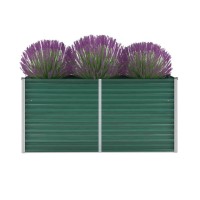 vidaXL Garden Raised Bed Galvanized Steel 63