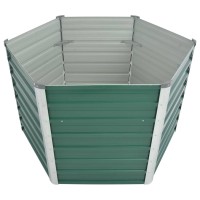 vidaXL Garden Raised Bed Galvanized Steel 50.8