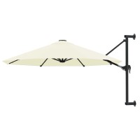 vidaXL Wall-Mounted Parasol with Metal Pole 118.1