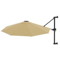 vidaXL Wall-Mounted Parasol with Metal Pole 118.1