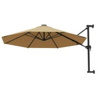 vidaXL Wall-Mounted Parasol with Metal Pole 118.1