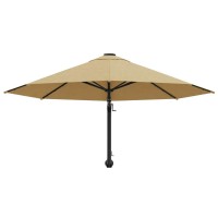 vidaXL Wall-Mounted Parasol with Metal Pole 118.1