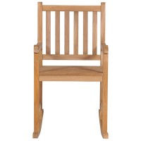 vidaXL Rocking Chair Solid Teak Wood