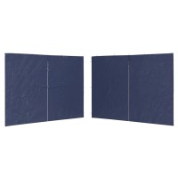 vidaXL Party Tent Sidewall 2 pcs with Zipper PE Blue