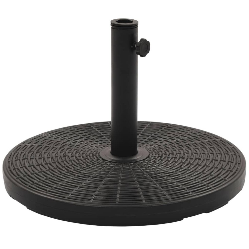 vidaXL Parasol Base Black Round 55.1 lbs