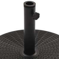 vidaXL Parasol Base Black Round 55.1 lbs