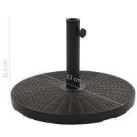 vidaXL Parasol Base Black Round 55.1 lbs