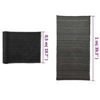 vidaXL Privacy Net HDPE 3.3'x164' Black