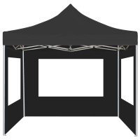 vidaXL Professional Folding Party Tent with Walls Aluminum 9.8'x9.8' Anthracite