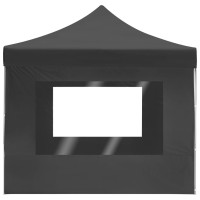 vidaXL Professional Folding Party Tent with Walls Aluminum 14.8'x9.8' Anthracite