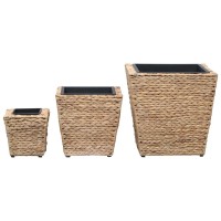 vidaXL Raised Beds 3 pcs Water Hyacinth